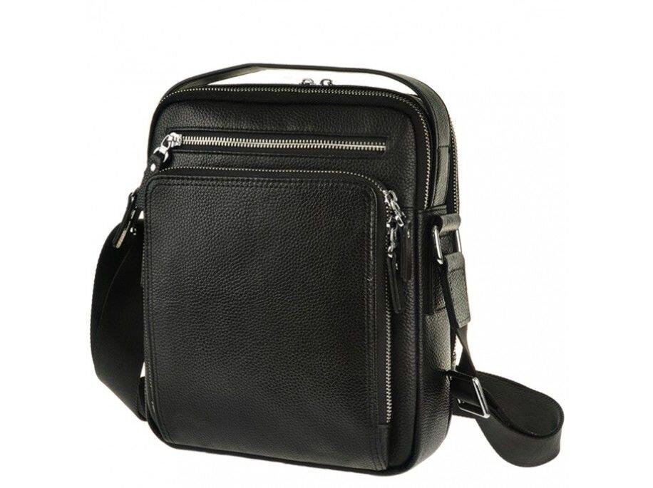 Сумка месенджер Vintage 14578 шкіряна Чорна, фото 1