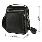 Сумка месенджер Vintage 14578 шкіряна Чорна, фото 3