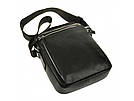 Сумка месенджер Vintage 14578 шкіряна Чорна, фото 6