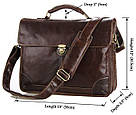 Сумка чоловіча Vintage 14085 для ноутбука Коричнева, фото 5