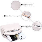 Цікава жіноча шкіряна сумка із стильним бігунком Vintage 22653 Біла, фото 4