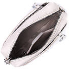 Цікава жіноча шкіряна сумка із стильним бігунком Vintage 22653 Біла, фото 9