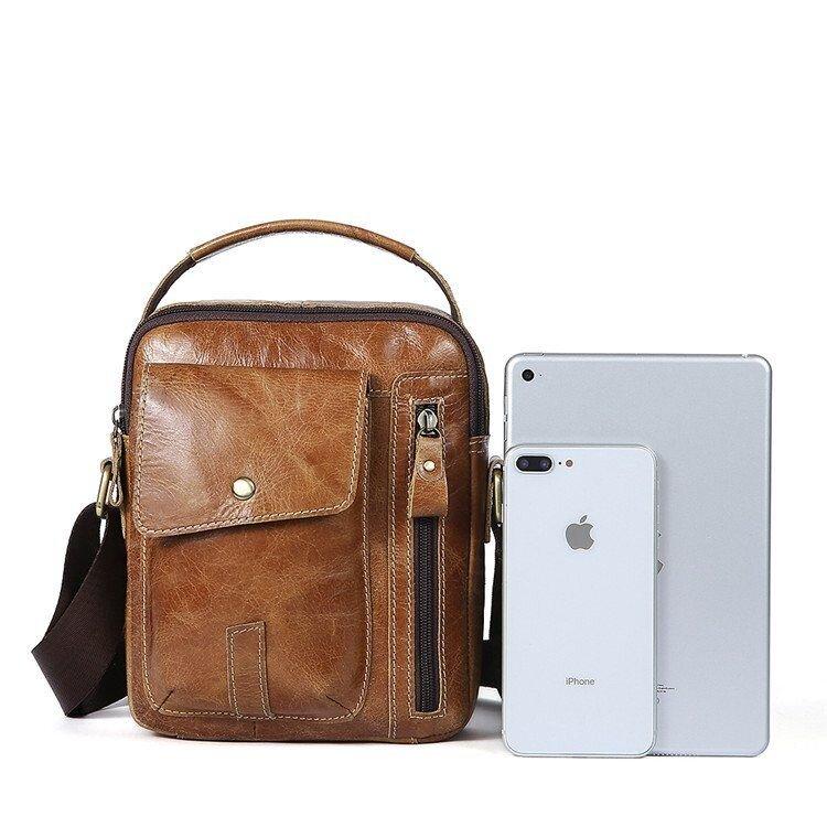 Сумка чоловіча Vintage 14766 Світло-коричнева, фото 1