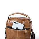 Сумка чоловіча Vintage 14766 Світло-коричнева, фото 7
