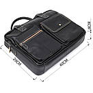 Сумка чоловіча під ноутбук Vintage 14662 Чорна, фото 3