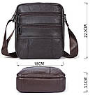 Сумка чоловіча флотар Vintage 14759 Коричнева, фото 4