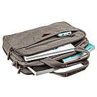 Сумка текстильна для ноутбука Vintage 20086 Сіра, фото 2