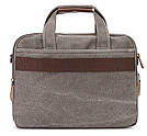 Сумка текстильна для ноутбука Vintage 20086 Сіра, фото 3