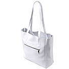 Практична сумка-шоппер із натуральної шкіри Shvigel 22844 Біла, фото 2