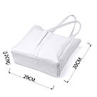 Практична сумка-шоппер із натуральної шкіри Shvigel 22844 Біла, фото 3