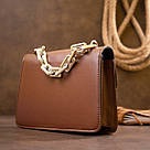 Горизонтальна сумка зі шкірозамінника Vintage sale_14907 Коричнева, фото 5