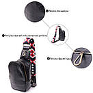 Жіночий слінг сумка через плече з екошкіри Vintage sale_15117 Чорний, фото 4