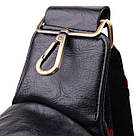 Жіночий слінг сумка через плече з екошкіри Vintage sale_15117 Чорний, фото 6