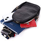 Жіночий слінг сумка через плече з екошкіри Vintage sale_15117 Чорний, фото 8