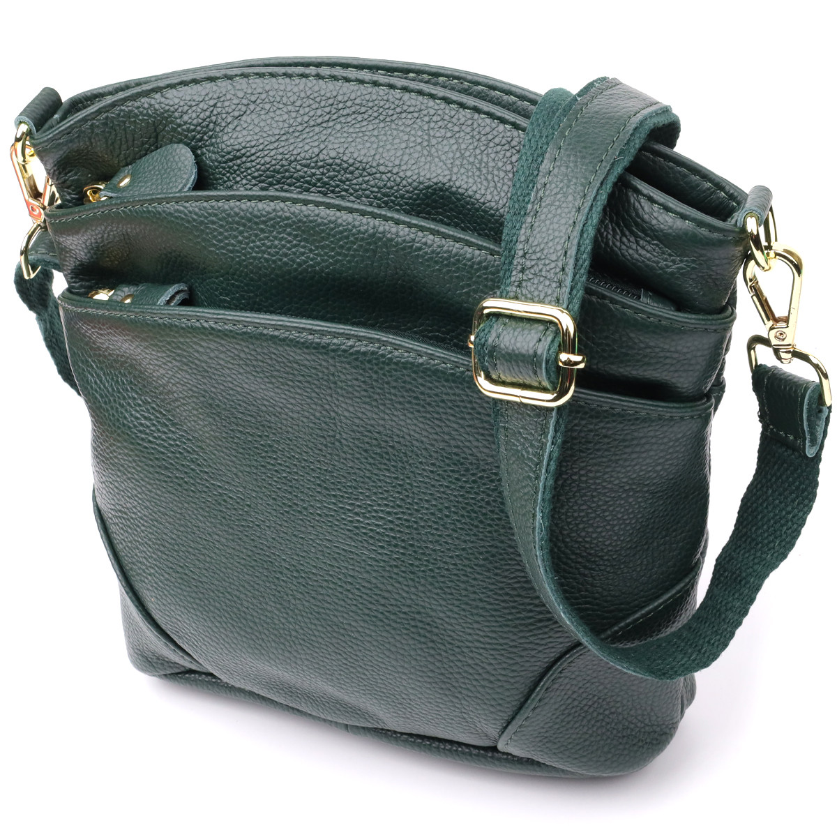 Компактна жіноча сумка з натуральної шкіри sale_15120 Vintage Зелений, фото 1