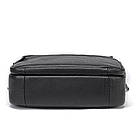 Вертикальна чоловіча сумка в м'якій шкірі Vintage 20367 Чорна, фото 5