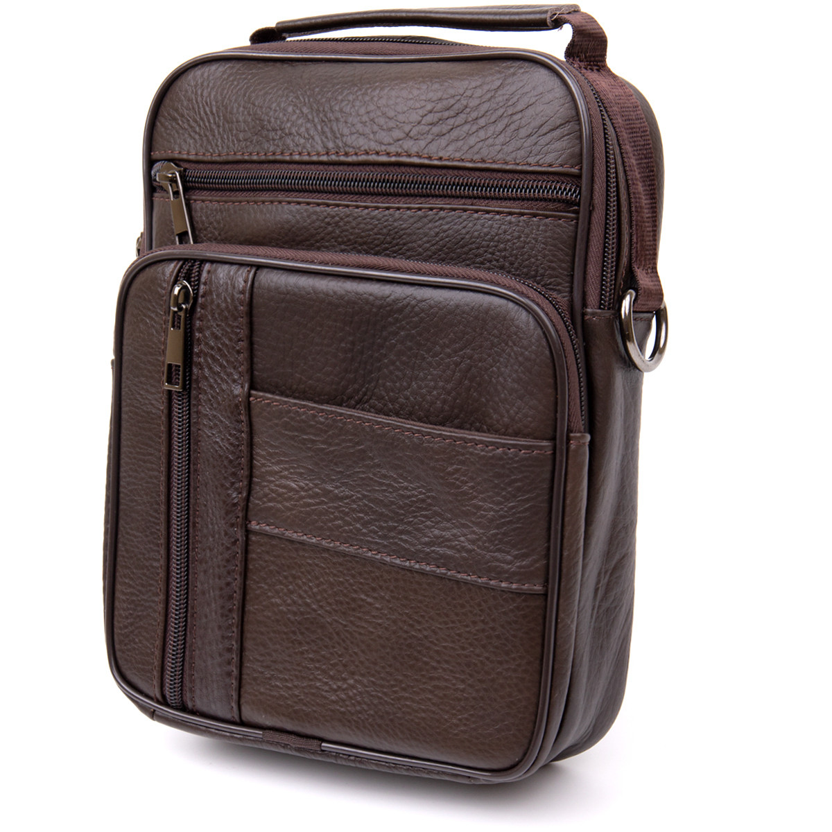 Мессенджер чоловічий вертикальний Vintage 20436 Коричневий, фото 1