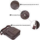 Мессенджер чоловічий вертикальний Vintage 20436 Коричневий, фото 4