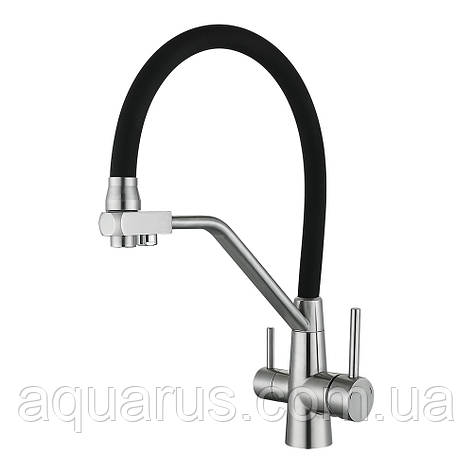 Змішувач для кухні WEZER INX4A-08B під осмос, нерж. сталь, Ø35, сатин, фото 1