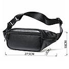 Бананка зі шкіри 14999 Vintage Чорна, фото 3