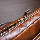 Ділова чоловіча сумка з зернистої шкіри Vintage 14837 Коричнева, фото 8