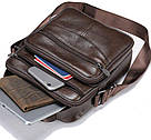 Мессенджер чоловічий на одне відділення 20246 Vintage Коричневий, фото 10
