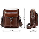Сумка стильна чоловіча Vintage 14829 Коричнева, фото 3