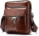 Сумка стильна чоловіча Vintage 14829 Коричнева, фото 5