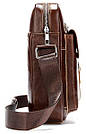 Сумка стильна чоловіча Vintage 14829 Коричнева, фото 6