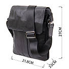 Сумка чоловіча почтальонка Vintage 20442 Чорна, фото 3
