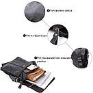 Сумка чоловіча почтальонка Vintage 20442 Чорна, фото 4