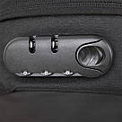 Ергономічний рюкзак через плече з кодовим замком текстильний Vintage 20553 Чорний, фото 5