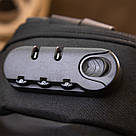 Ергономічний рюкзак через плече з кодовим замком текстильний Vintage 20553 Чорний, фото 8