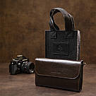 Чоловічий клатч з натуральної шкіри GRANDE PELLE 11426 Коричневий, фото 10