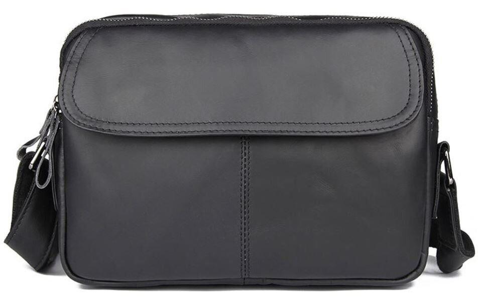 Сумка Vintage 14548 з натуральної шкіри зерниста Чорна, фото 1