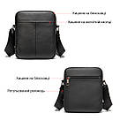 Сумка вертикальна шкіряна 14994 Vintage Чорна, фото 4