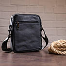 Сумка вертикальна шкіряна 14994 Vintage Чорна, фото 7