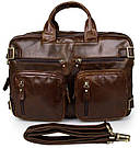 Сумка чоловіча Vintage 14074 Коричнева, фото 2