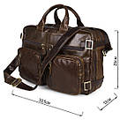 Сумка чоловіча Vintage 14074 Коричнева, фото 3