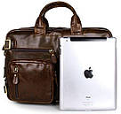 Сумка чоловіча Vintage 14074 Коричнева, фото 5