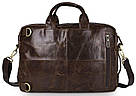 Сумка чоловіча Vintage 14074 Коричнева, фото 9