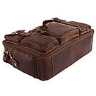 Сумка чоловіча Vintage 14075 шкіряна Коричнева, фото 6