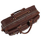 Сумка чоловіча Vintage 14075 шкіряна Коричнева, фото 7