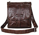 Сумка чоловіча Vintage 14091 Коричнева, фото 2