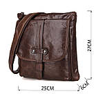 Сумка чоловіча Vintage 14091 Коричнева, фото 4