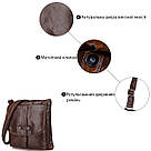 Сумка чоловіча Vintage 14091 Коричнева, фото 5