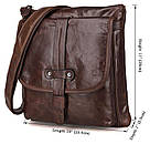 Сумка чоловіча Vintage 14091 Коричнева, фото 6