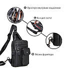 Сумка чоловіча Vintage 14407 Чорна, фото 4