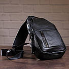 Сумка чоловіча Vintage 14414 Чорна, фото 6