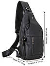 Сумка чоловіча Vintage 14414 Чорна, фото 7